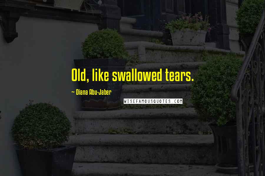 Diana Abu-Jaber Quotes: Old, like swallowed tears.