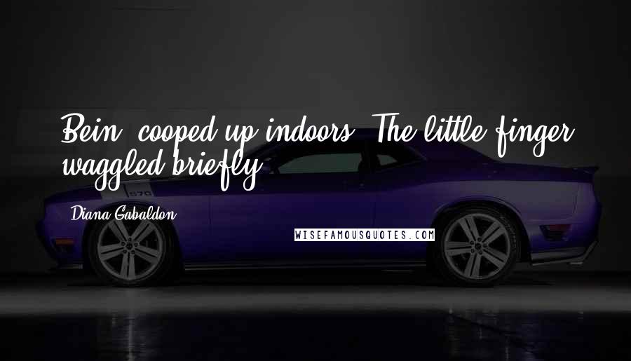 Diana Gabaldon Quotes: Bein' cooped up indoors. The little finger waggled briefly.