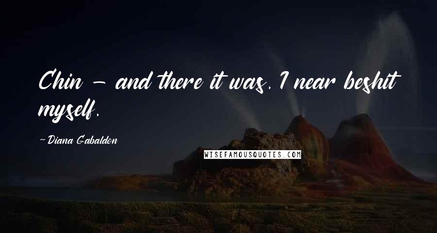 Diana Gabaldon Quotes: Chin - and there it was. I near beshit myself.