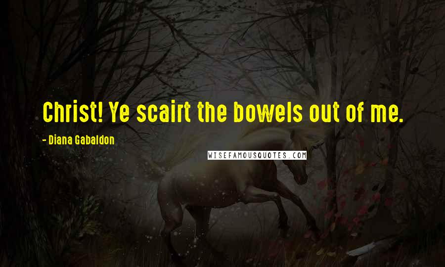 Diana Gabaldon Quotes: Christ! Ye scairt the bowels out of me.