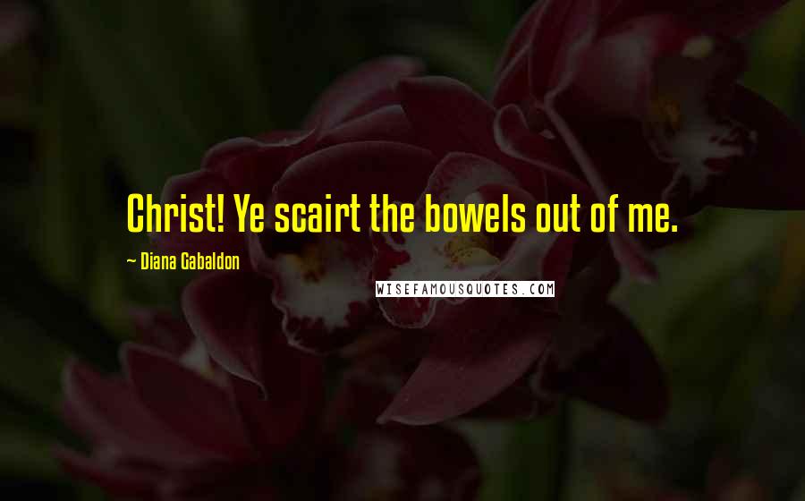 Diana Gabaldon Quotes: Christ! Ye scairt the bowels out of me.