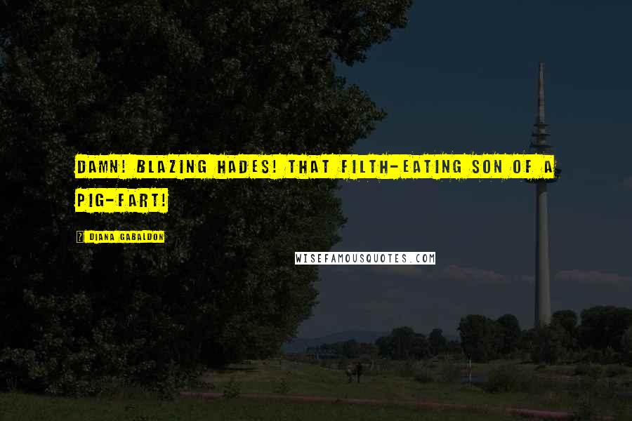 Diana Gabaldon Quotes: Damn! Blazing Hades! That filth-eating son of a pig-fart!