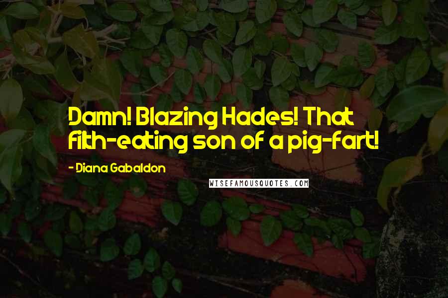 Diana Gabaldon Quotes: Damn! Blazing Hades! That filth-eating son of a pig-fart!