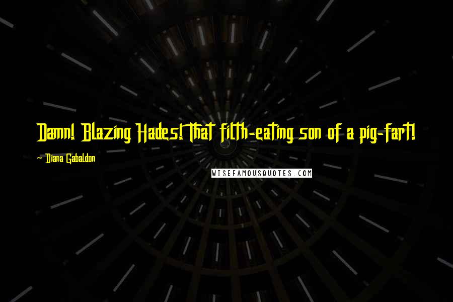 Diana Gabaldon Quotes: Damn! Blazing Hades! That filth-eating son of a pig-fart!