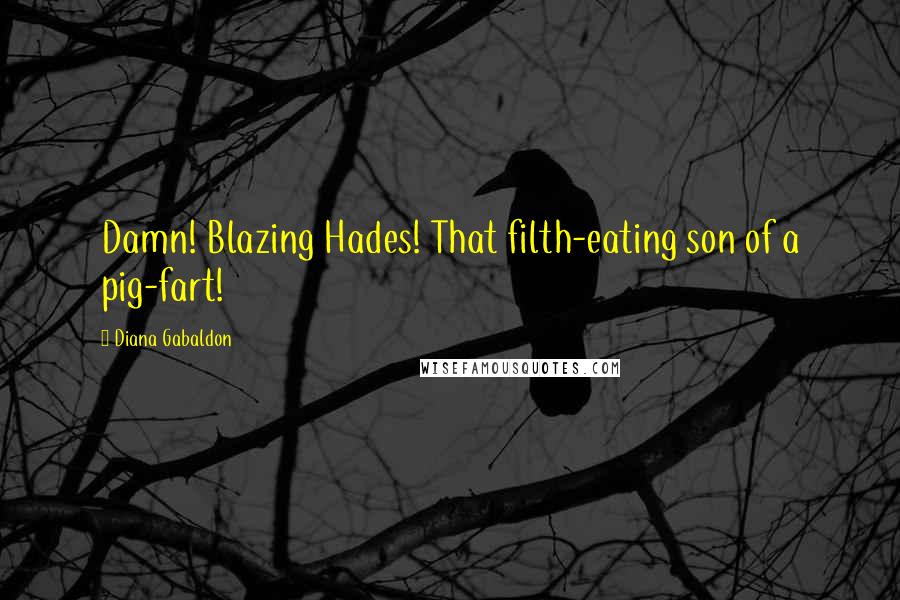 Diana Gabaldon Quotes: Damn! Blazing Hades! That filth-eating son of a pig-fart!