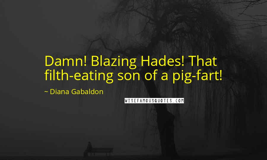 Diana Gabaldon Quotes: Damn! Blazing Hades! That filth-eating son of a pig-fart!