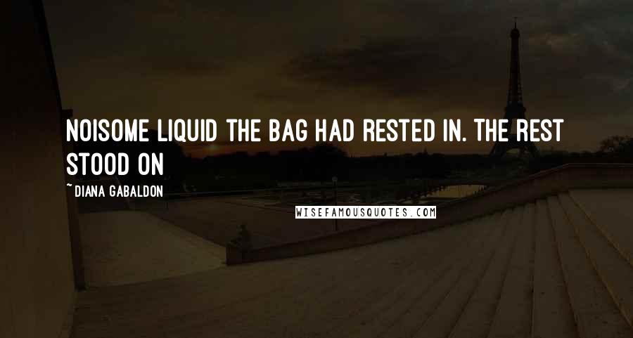 Diana Gabaldon Quotes: Noisome liquid the bag had rested in. The rest stood on