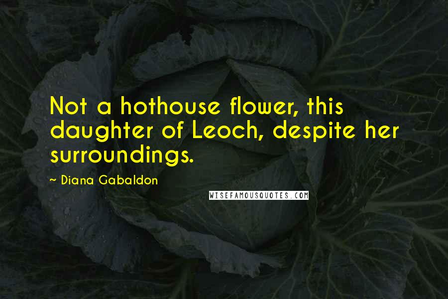 Diana Gabaldon Quotes: Not a hothouse flower, this daughter of Leoch, despite her surroundings.