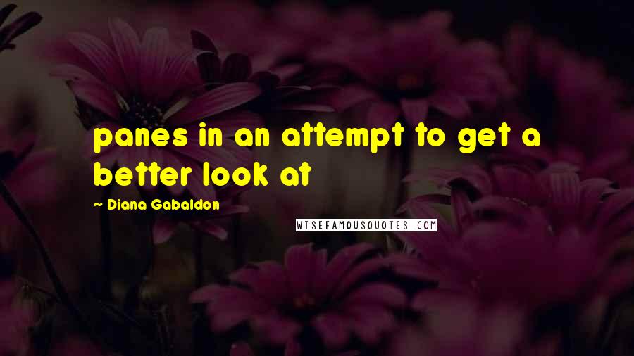 Diana Gabaldon Quotes: panes in an attempt to get a better look at