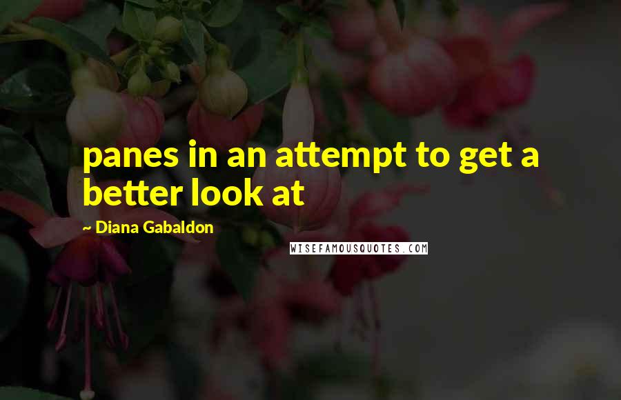 Diana Gabaldon Quotes: panes in an attempt to get a better look at