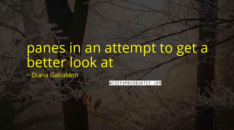 Diana Gabaldon Quotes: panes in an attempt to get a better look at
