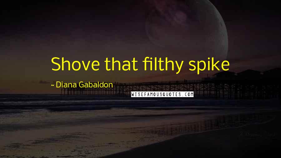 Diana Gabaldon Quotes: Shove that filthy spike