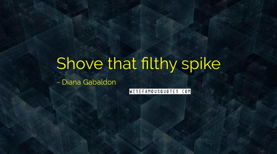 Diana Gabaldon Quotes: Shove that filthy spike