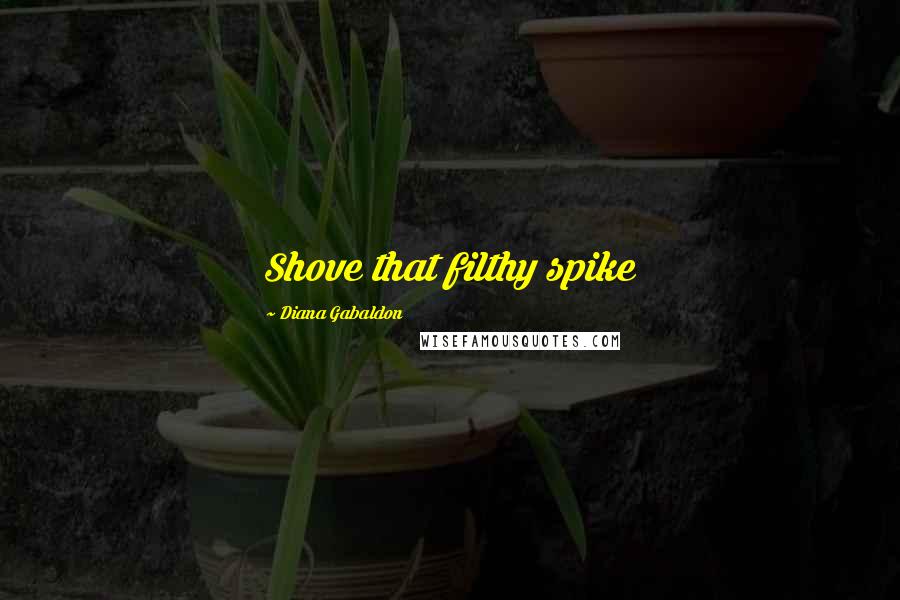 Diana Gabaldon Quotes: Shove that filthy spike