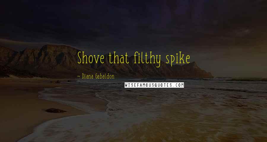 Diana Gabaldon Quotes: Shove that filthy spike