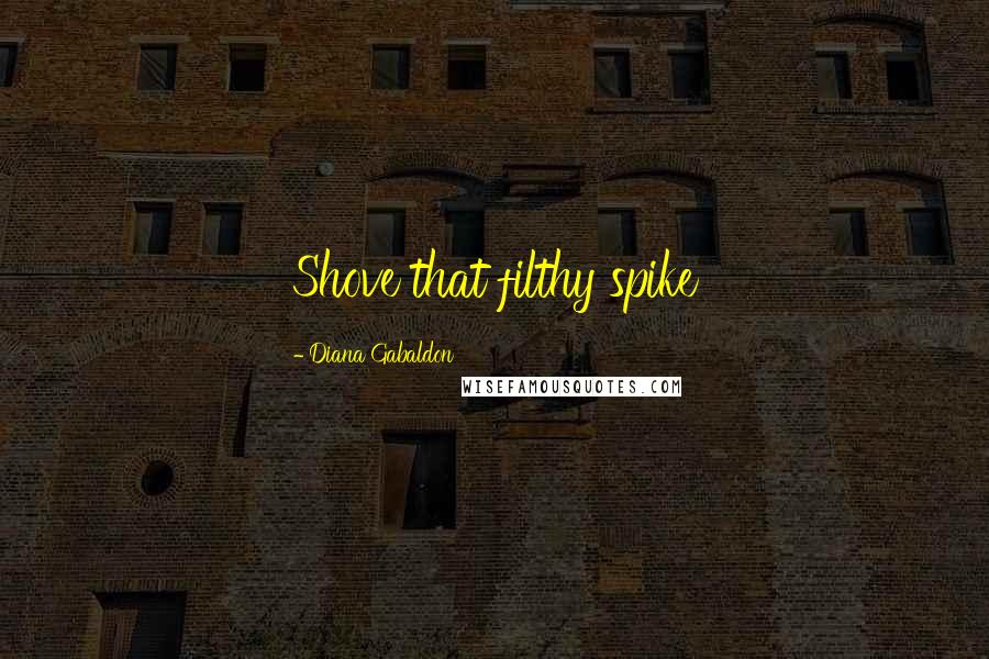 Diana Gabaldon Quotes: Shove that filthy spike