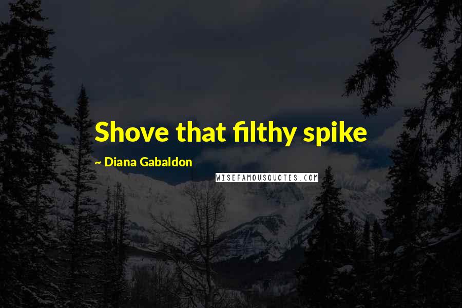 Diana Gabaldon Quotes: Shove that filthy spike