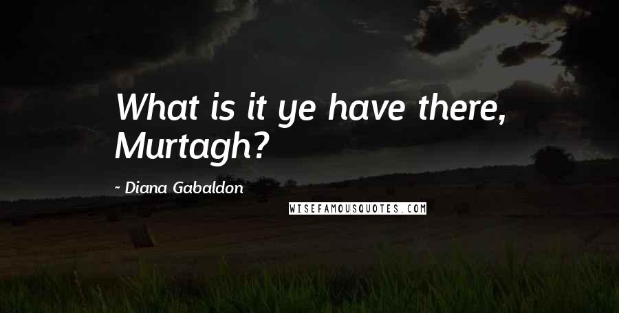 Diana Gabaldon Quotes: What is it ye have there, Murtagh?
