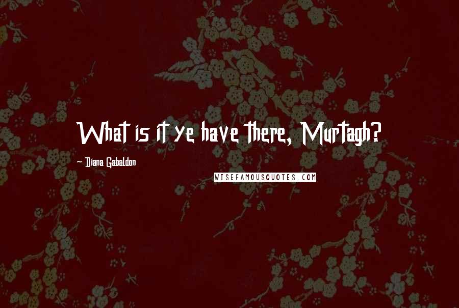 Diana Gabaldon Quotes: What is it ye have there, Murtagh?