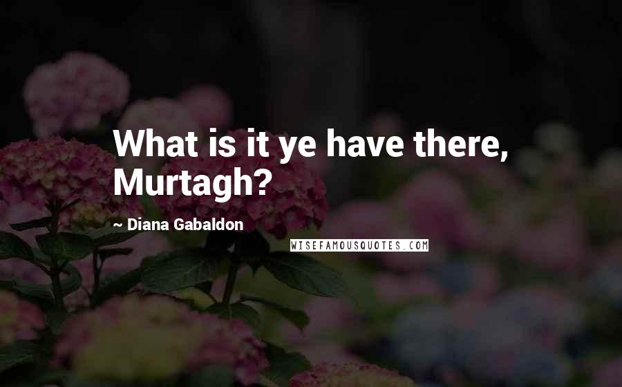 Diana Gabaldon Quotes: What is it ye have there, Murtagh?