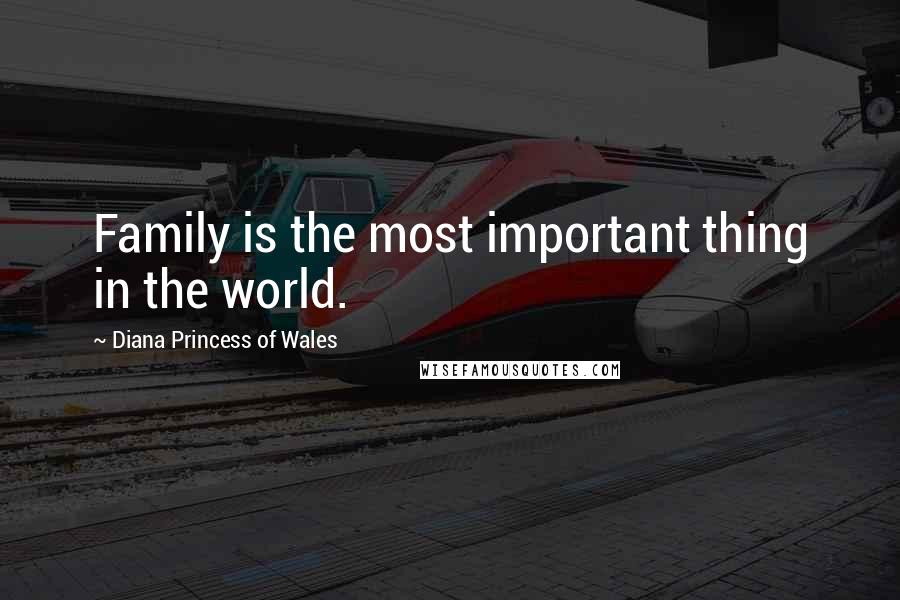 Diana Princess Of Wales Quotes: Family is the most important thing in the world.