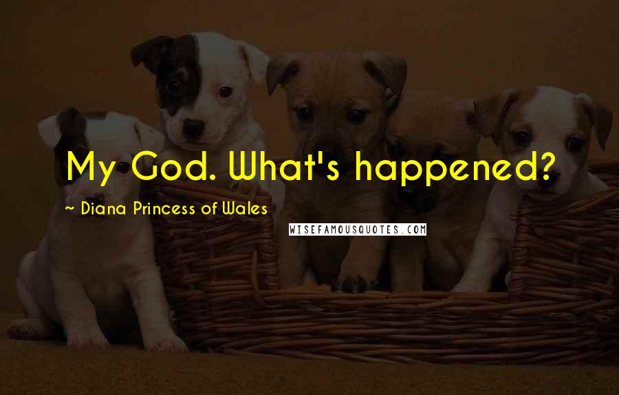 Diana Princess Of Wales Quotes: My God. What's happened?