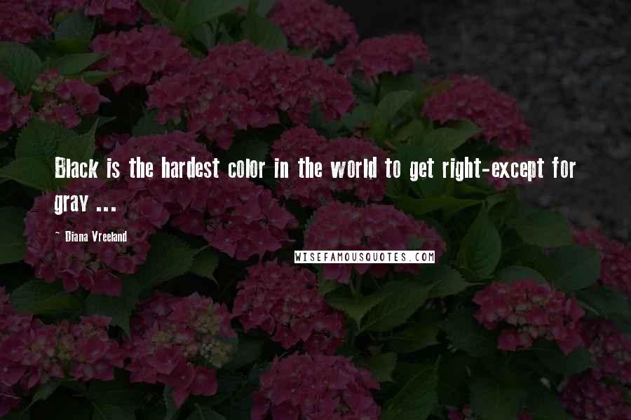 Diana Vreeland Quotes: Black is the hardest color in the world to get right-except for gray ...