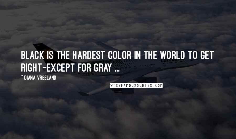 Diana Vreeland Quotes: Black is the hardest color in the world to get right-except for gray ...