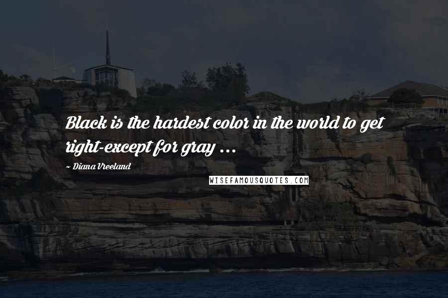 Diana Vreeland Quotes: Black is the hardest color in the world to get right-except for gray ...