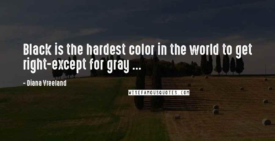 Diana Vreeland Quotes: Black is the hardest color in the world to get right-except for gray ...