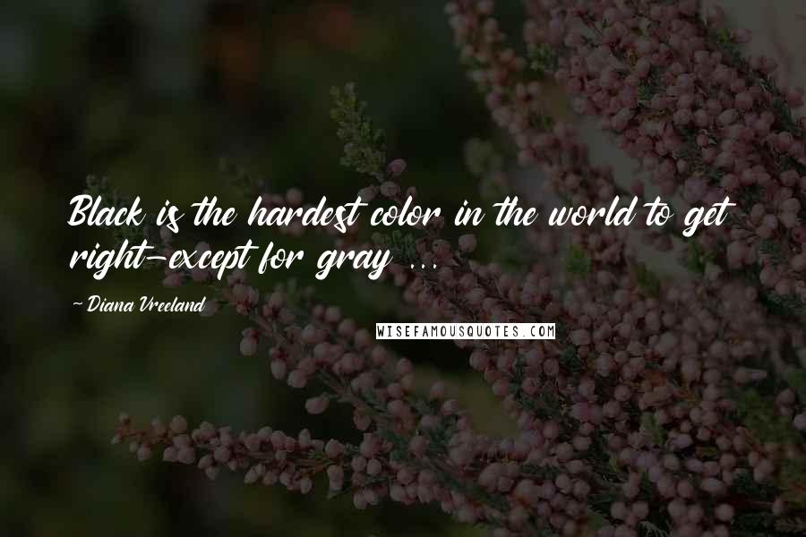 Diana Vreeland Quotes: Black is the hardest color in the world to get right-except for gray ...