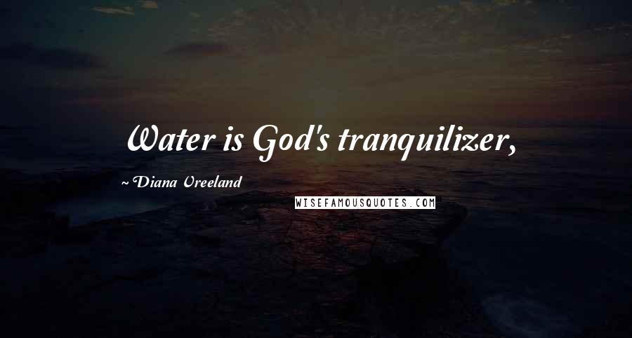 Diana Vreeland Quotes: Water is God's tranquilizer,