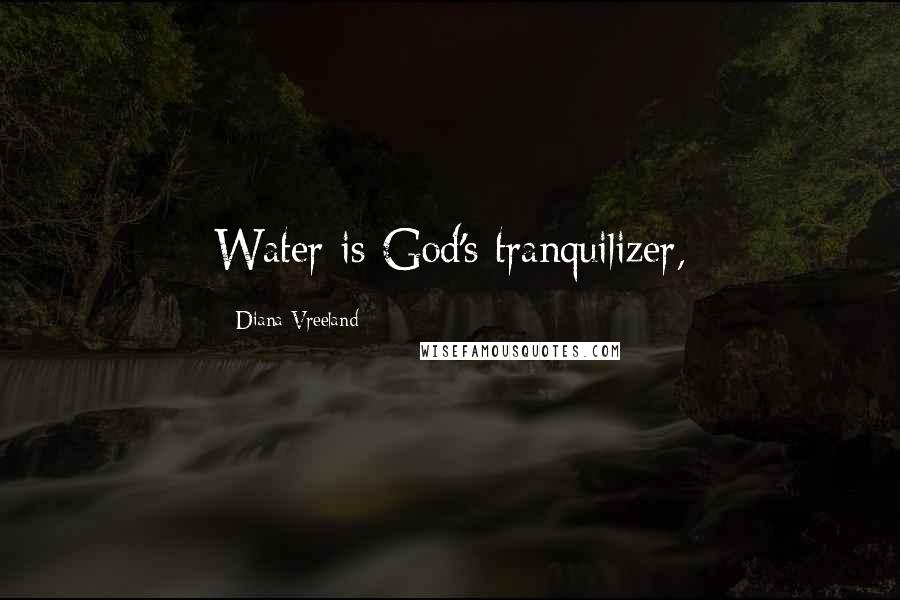 Diana Vreeland Quotes: Water is God's tranquilizer,