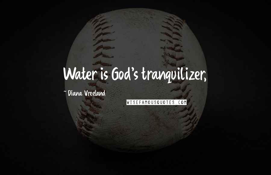 Diana Vreeland Quotes: Water is God's tranquilizer,