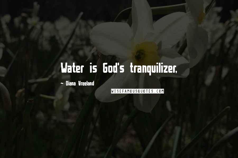 Diana Vreeland Quotes: Water is God's tranquilizer,