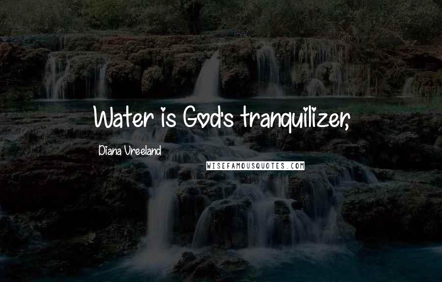 Diana Vreeland Quotes: Water is God's tranquilizer,