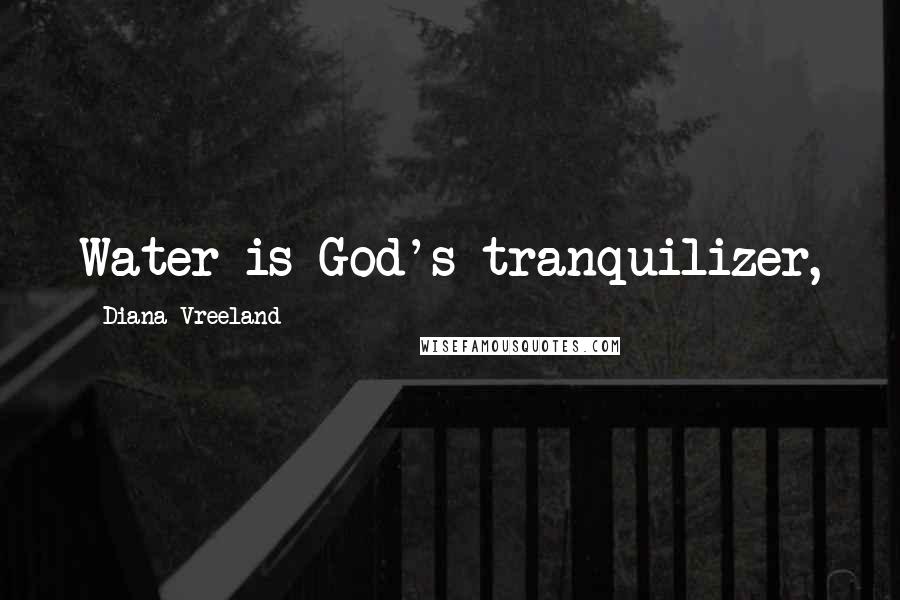 Diana Vreeland Quotes: Water is God's tranquilizer,