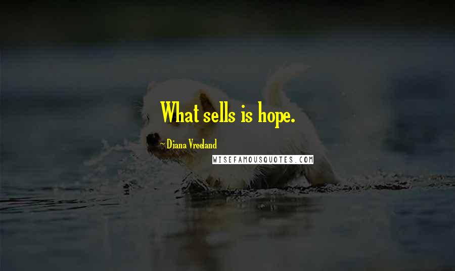 Diana Vreeland Quotes: What sells is hope.