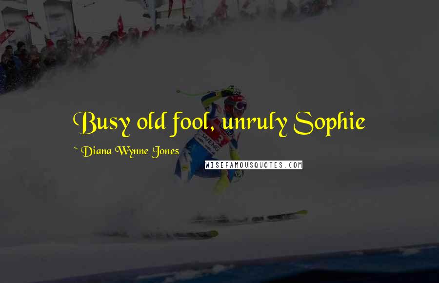 Diana Wynne Jones Quotes: Busy old fool, unruly Sophie