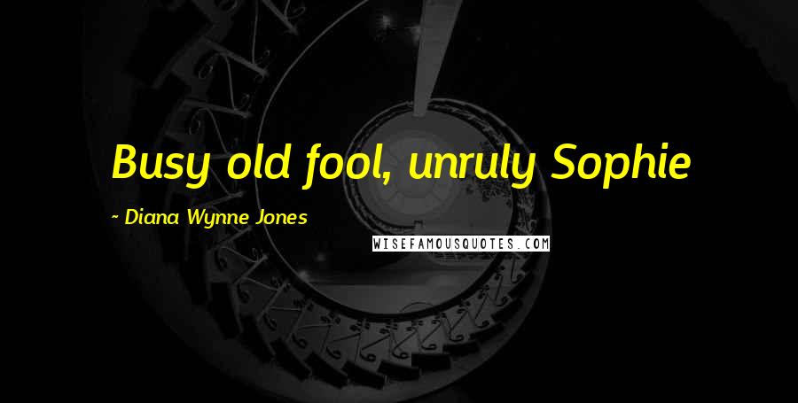 Diana Wynne Jones Quotes: Busy old fool, unruly Sophie