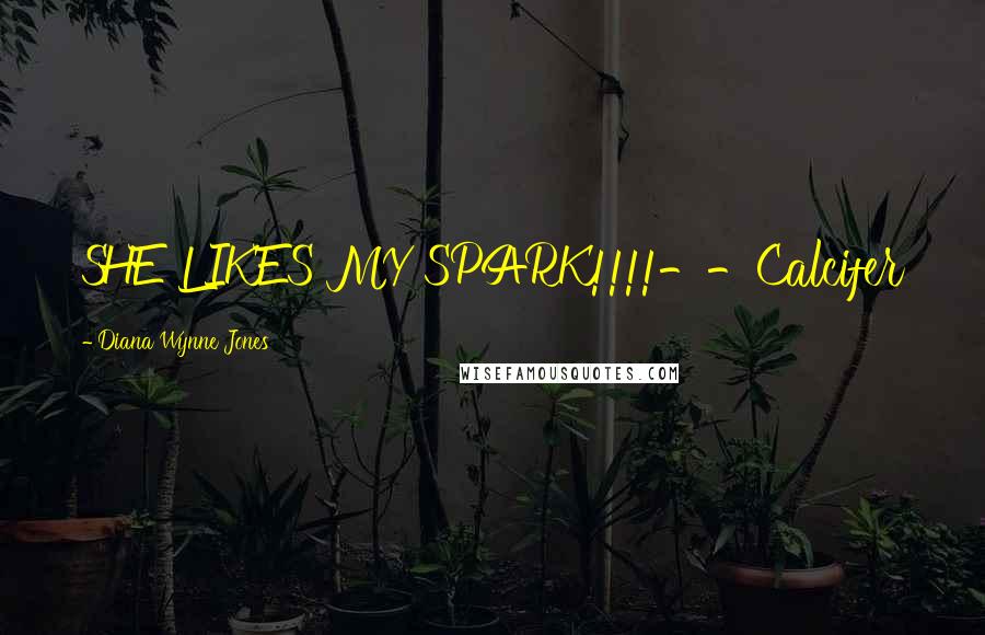 Diana Wynne Jones Quotes: SHE LIKES MY SPARK!!!!--Calcifer