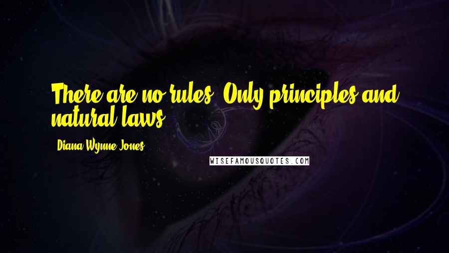 Diana Wynne Jones Quotes: There are no rules. Only principles and natural laws.