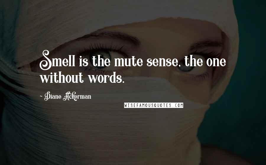 Diane Ackerman Quotes: Smell is the mute sense, the one without words.