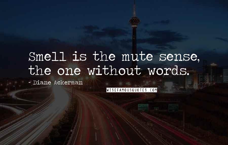 Diane Ackerman Quotes: Smell is the mute sense, the one without words.