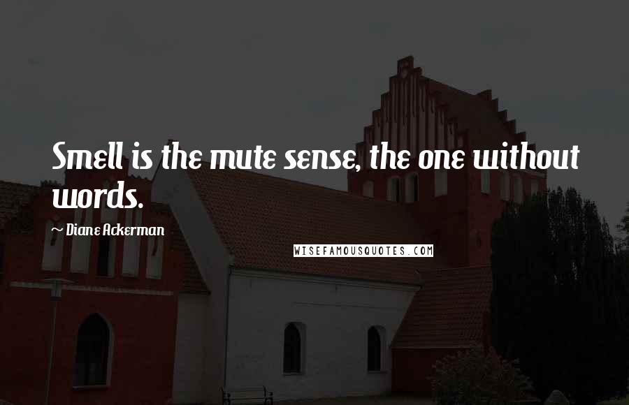 Diane Ackerman Quotes: Smell is the mute sense, the one without words.