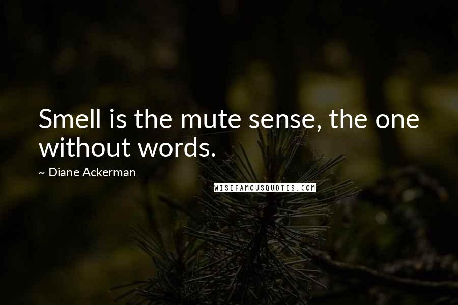 Diane Ackerman Quotes: Smell is the mute sense, the one without words.