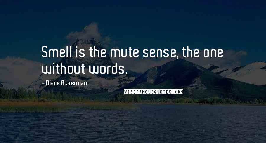 Diane Ackerman Quotes: Smell is the mute sense, the one without words.