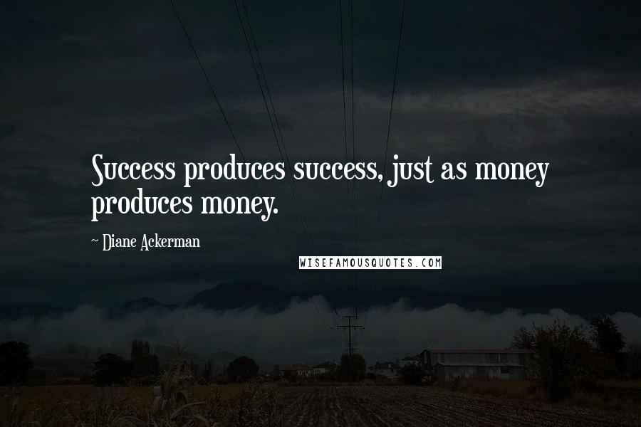 Diane Ackerman Quotes: Success produces success, just as money produces money.