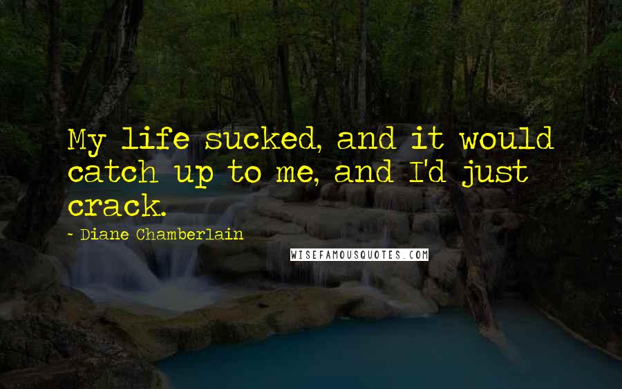 Diane Chamberlain Quotes: My life sucked, and it would catch up to me, and I'd just crack.