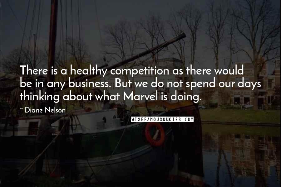 Diane Nelson Quotes: There is a healthy competition as there would be in any business. But we do not spend our days thinking about what Marvel is doing.